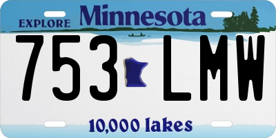 MN license plate 753LMW