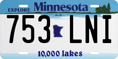 MN license plate 753LNI