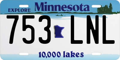MN license plate 753LNL