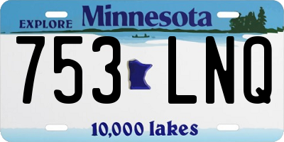 MN license plate 753LNQ