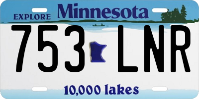 MN license plate 753LNR