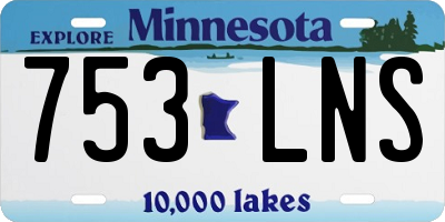 MN license plate 753LNS