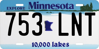 MN license plate 753LNT