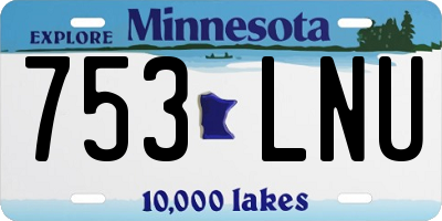 MN license plate 753LNU