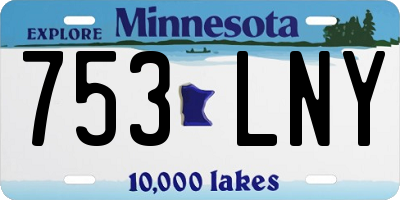 MN license plate 753LNY