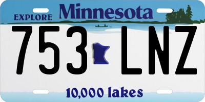MN license plate 753LNZ