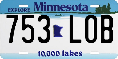 MN license plate 753LOB