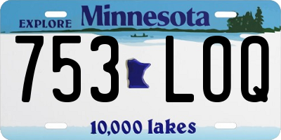 MN license plate 753LOQ