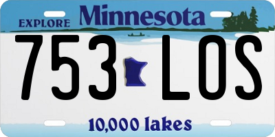 MN license plate 753LOS