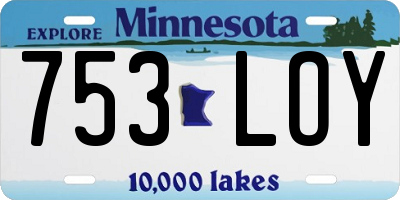 MN license plate 753LOY