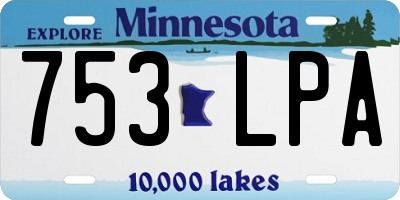 MN license plate 753LPA