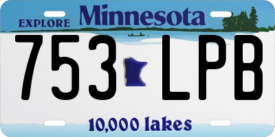 MN license plate 753LPB