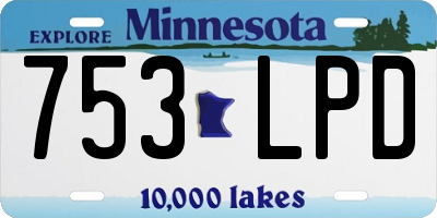 MN license plate 753LPD