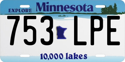 MN license plate 753LPE