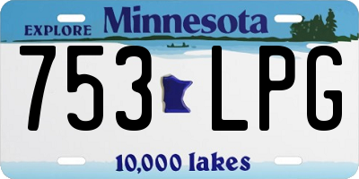 MN license plate 753LPG