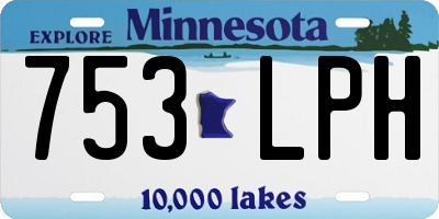MN license plate 753LPH