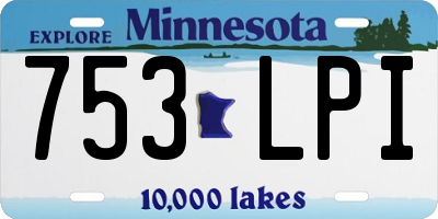 MN license plate 753LPI
