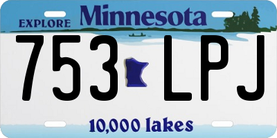 MN license plate 753LPJ