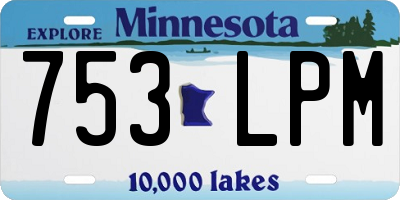 MN license plate 753LPM