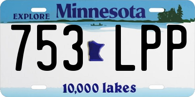 MN license plate 753LPP