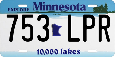 MN license plate 753LPR