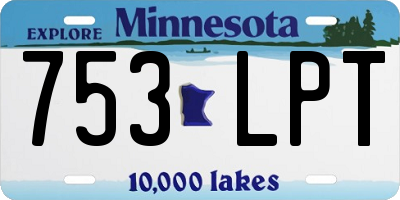 MN license plate 753LPT