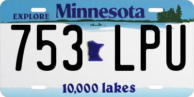 MN license plate 753LPU