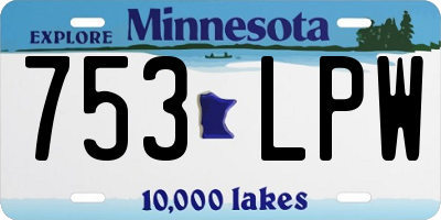 MN license plate 753LPW