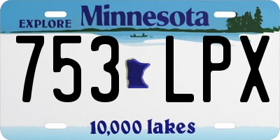 MN license plate 753LPX