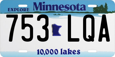 MN license plate 753LQA