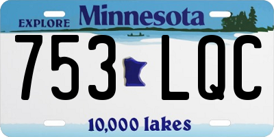 MN license plate 753LQC