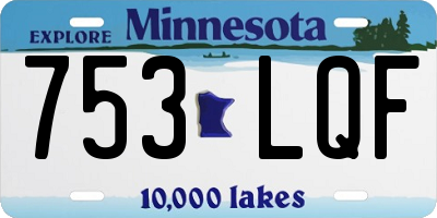 MN license plate 753LQF