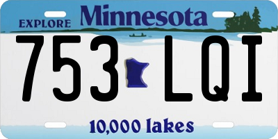 MN license plate 753LQI