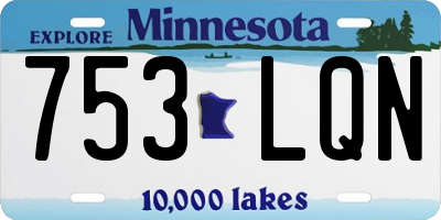 MN license plate 753LQN