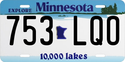 MN license plate 753LQO