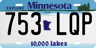 MN license plate 753LQP
