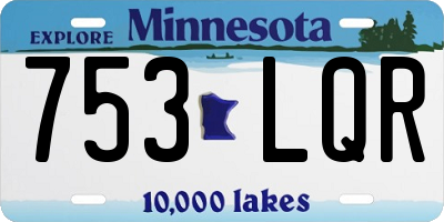 MN license plate 753LQR