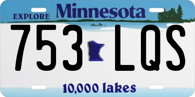 MN license plate 753LQS