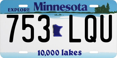 MN license plate 753LQU