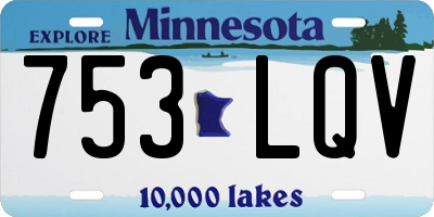 MN license plate 753LQV