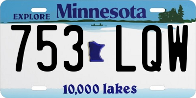 MN license plate 753LQW