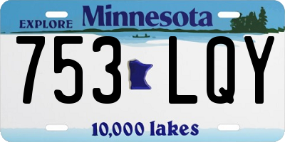 MN license plate 753LQY
