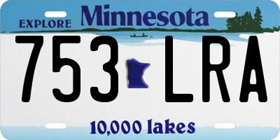 MN license plate 753LRA