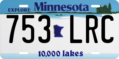 MN license plate 753LRC