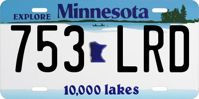 MN license plate 753LRD