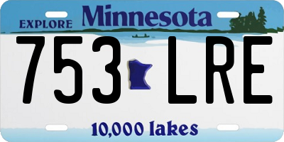 MN license plate 753LRE