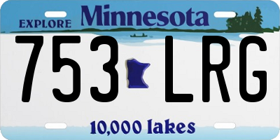 MN license plate 753LRG