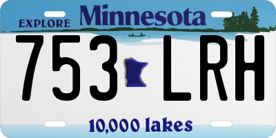 MN license plate 753LRH