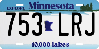 MN license plate 753LRJ