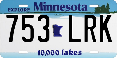 MN license plate 753LRK